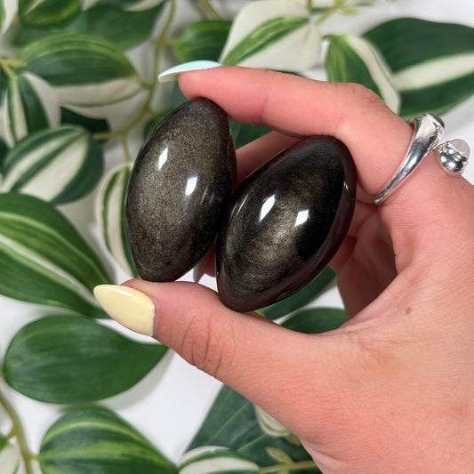 Gold sheen obsidian shiva