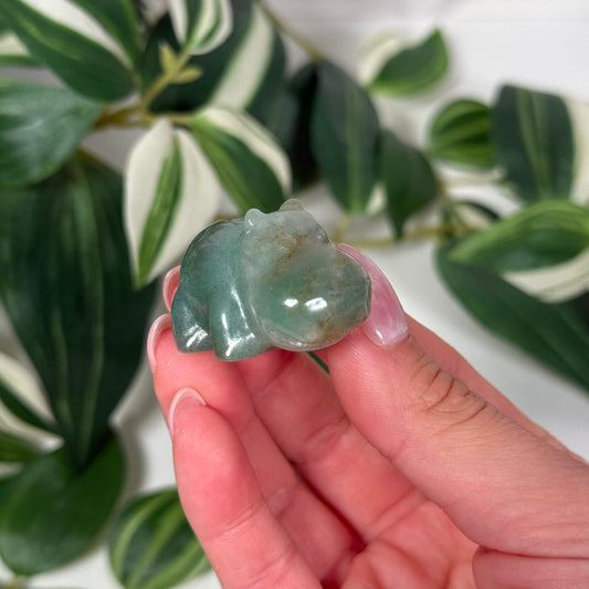 Green aventurine hippo