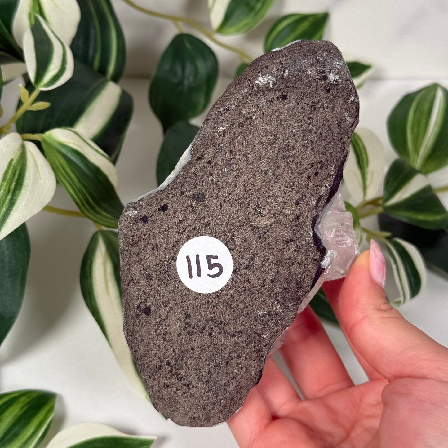 Apophyllite on blue chalcedony 115
