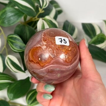 Polychrome jasper sphere 73