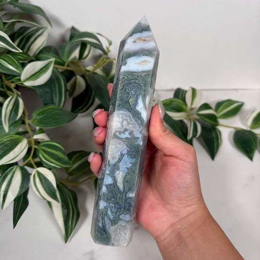 Moss agate tower 46