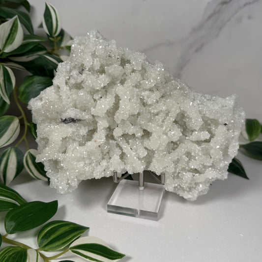Minty light green prehnite with apophyllite