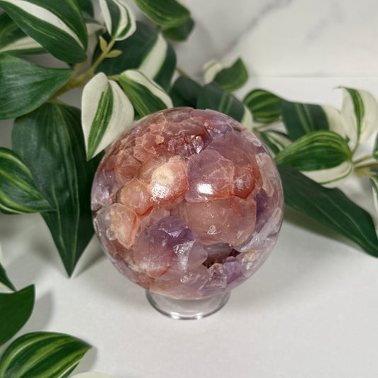 Pink amethyst x amethyst sphere 230*