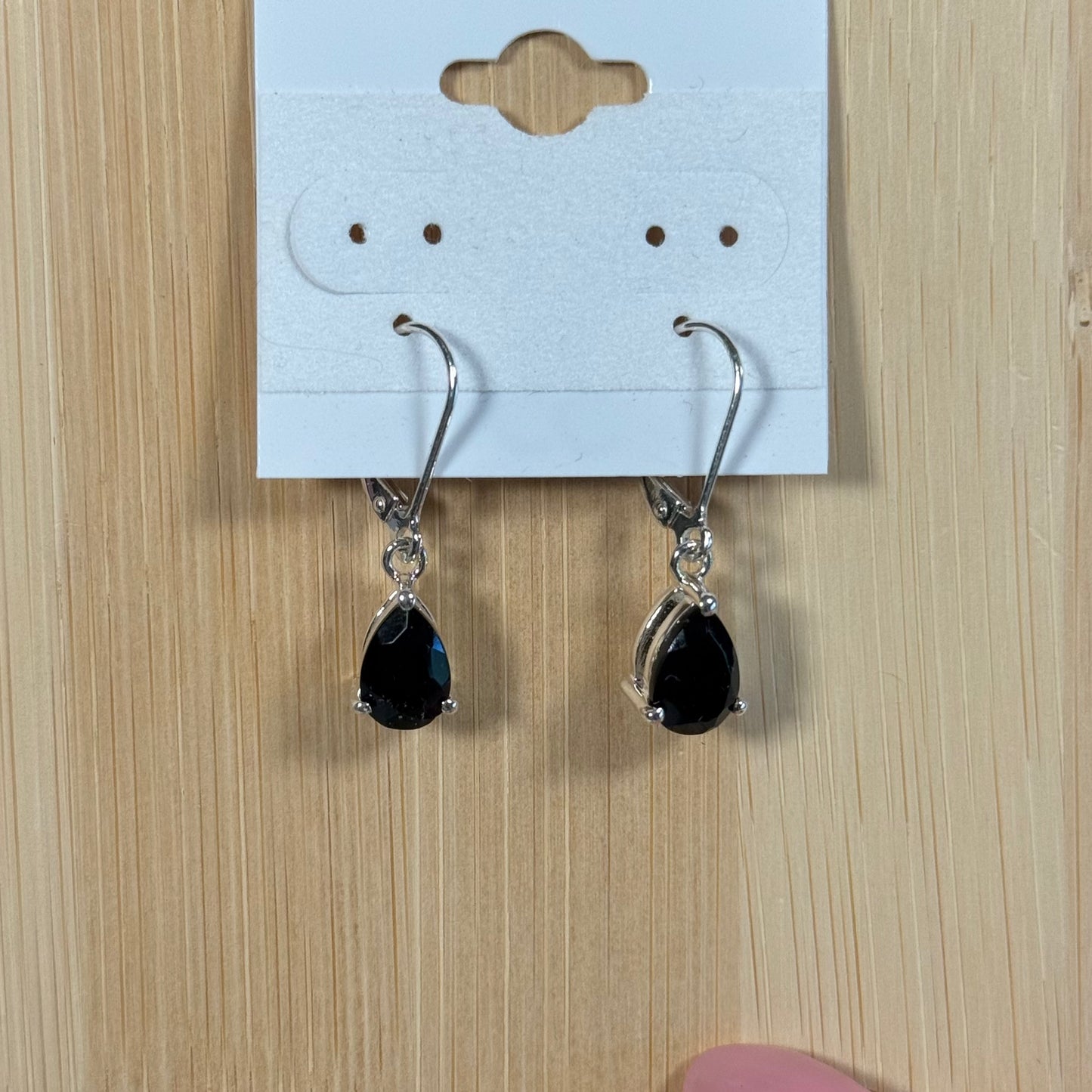 Black onyx dangle earrings