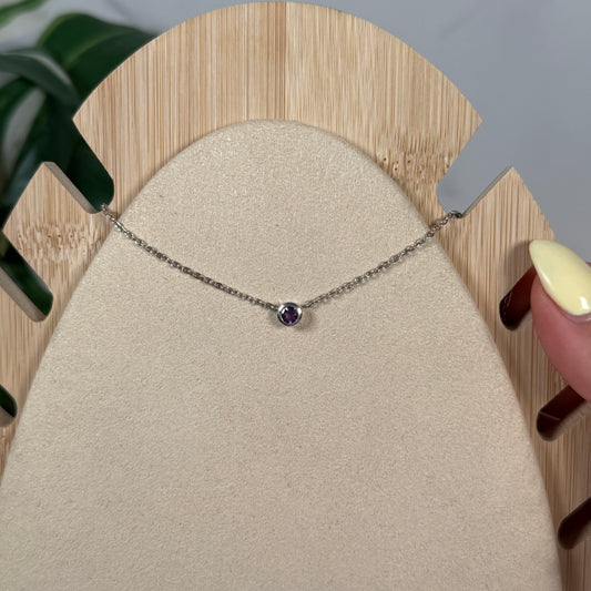 Amethyst dainty necklace