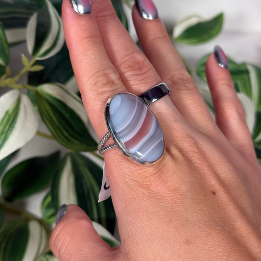 Size 11 Botswana agate ring