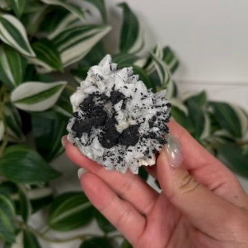 Calcite, goethite specimen