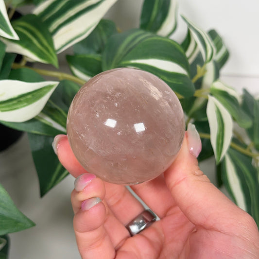 Star rose quartz sphere 33