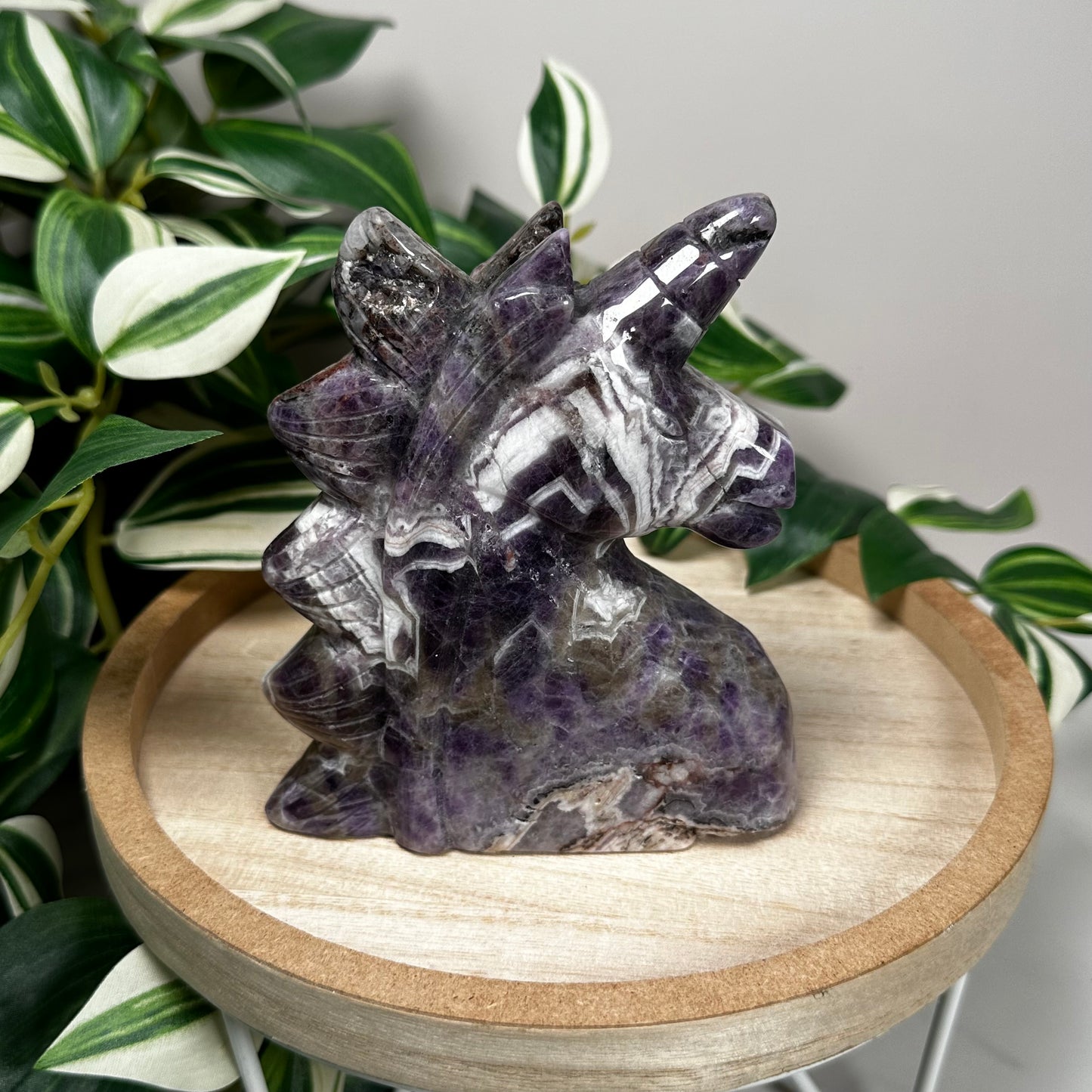 Chevron amethyst unicorn