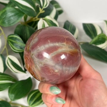 Polychrome jasper sphere 73