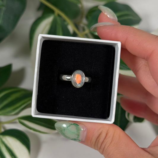 Size 9 Madagascar moonstone ring