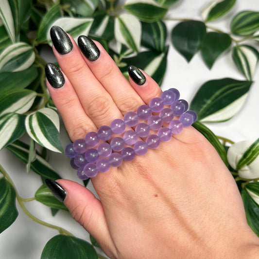 Purple fluorite bracelet 9mm