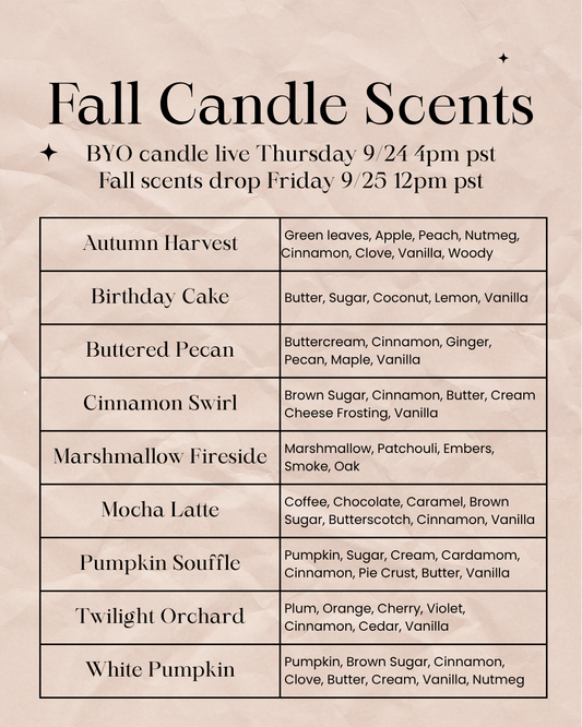 Preorder Build Your Own Candle Live 9/24