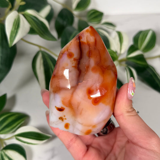 Carnelian freeform 26* surface imperfections