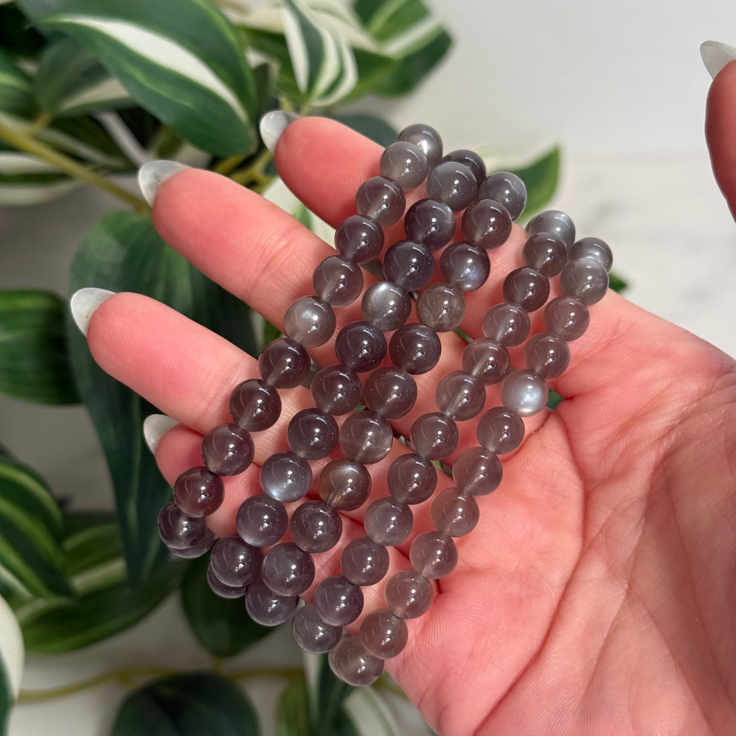 Black moonstone bracelet 8mm