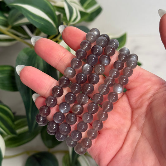 Black moonstone bracelet 8mm