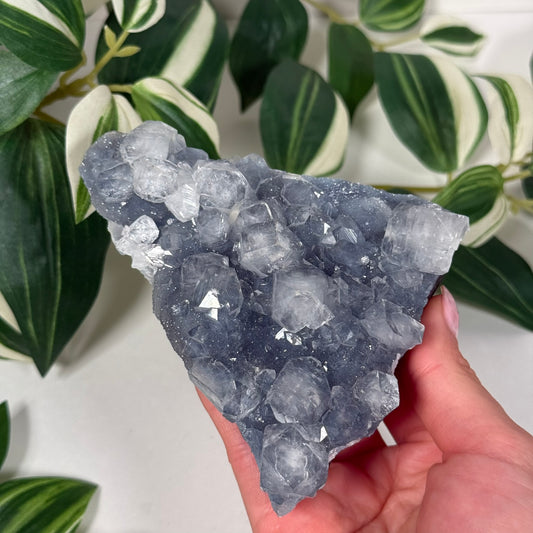 Apophyllite on blue chalcedony 88