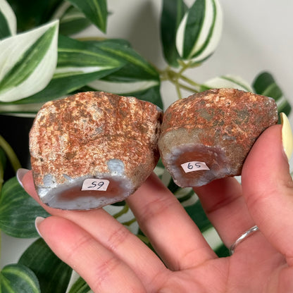 Swazi agate pair 130