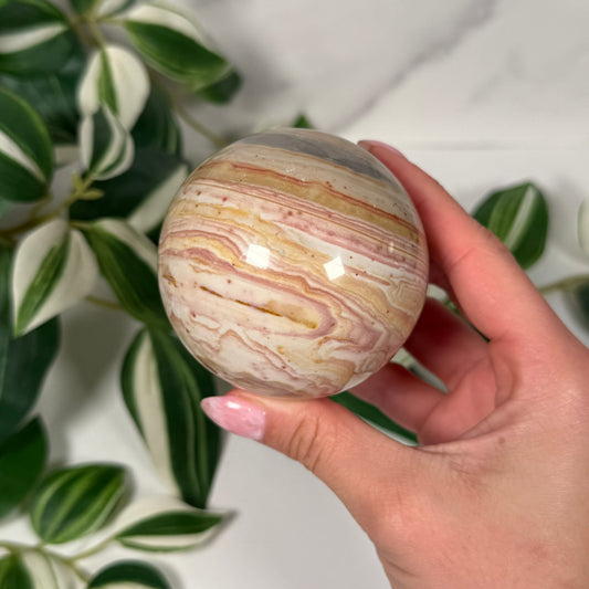 Polychrome jasper sphere