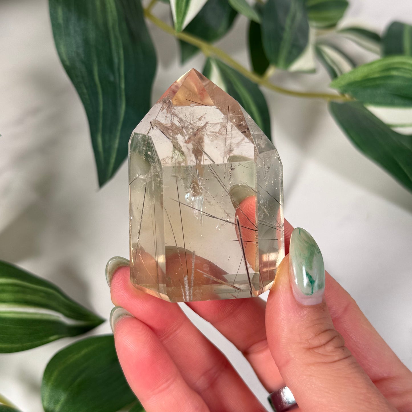 Citrine rutile tower