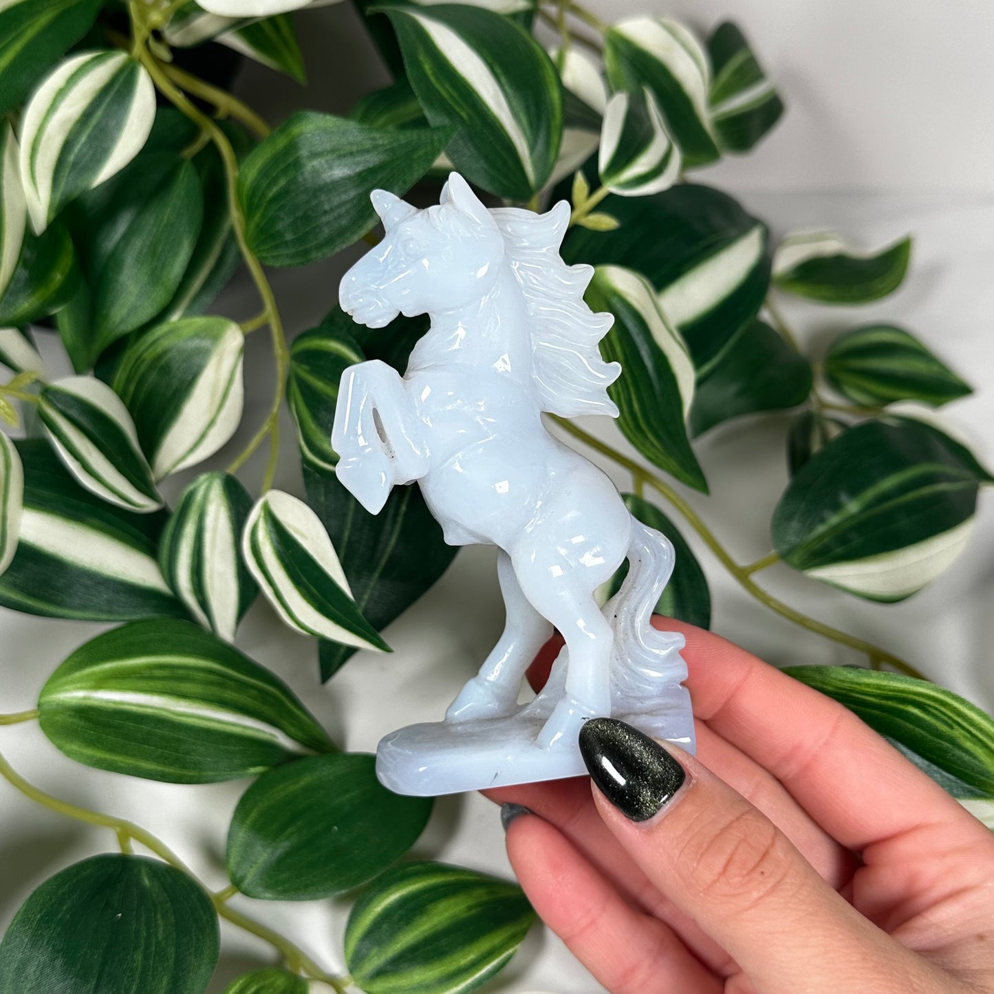 Blue chalcedony unicorn