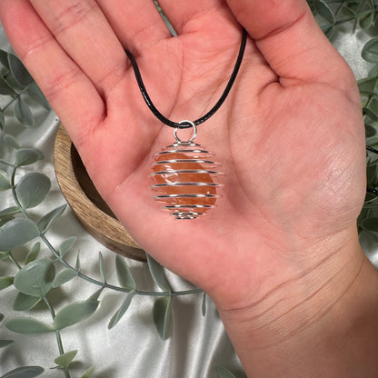 Silver cage pendant