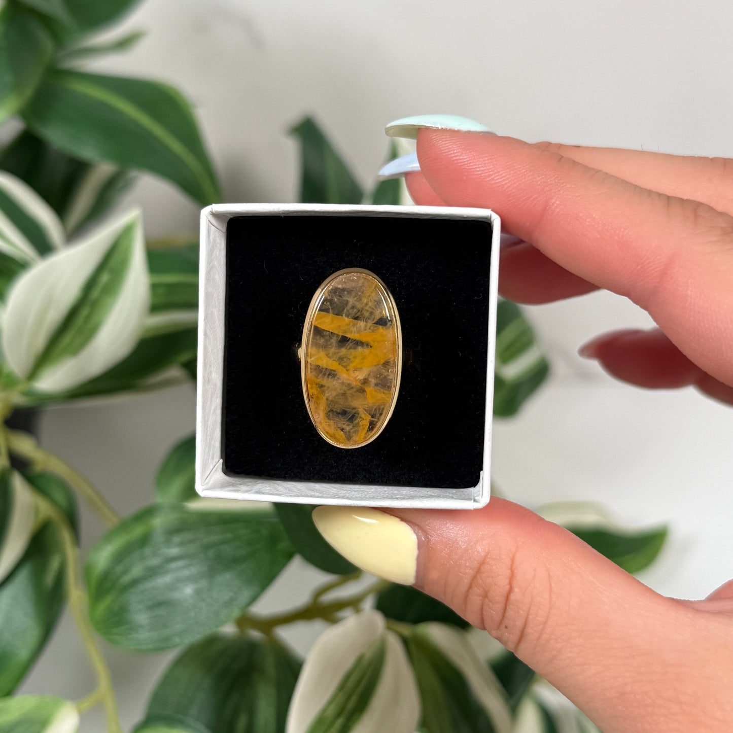 Gold plated golden healer ring (sizes 6, 7, 8, 9, 10)