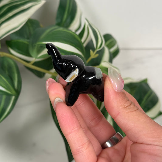 Obsidian elephant