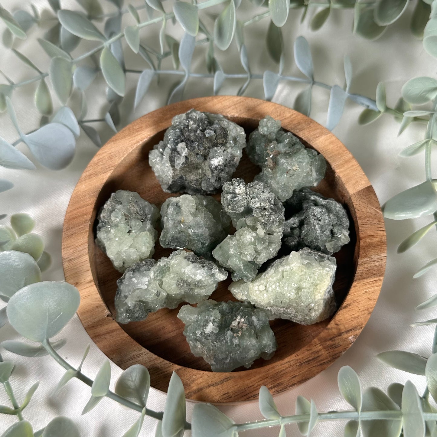 Mini prehnite cluster