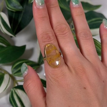 Size 8 gold plated golden healer ring B