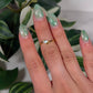 Gold plated rainbow moonstone ring (Sizes 4, 5, 6, 7)