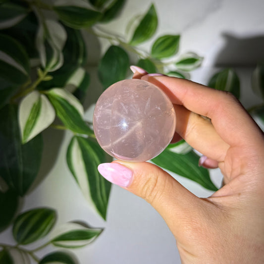 Star rose quartz sphere 15
