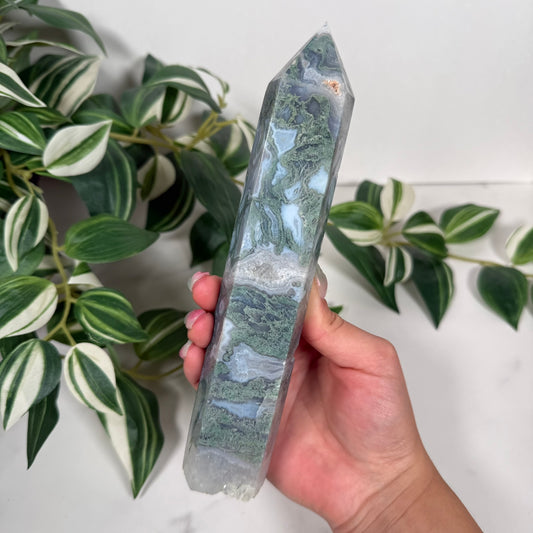 Moss agate tower 46