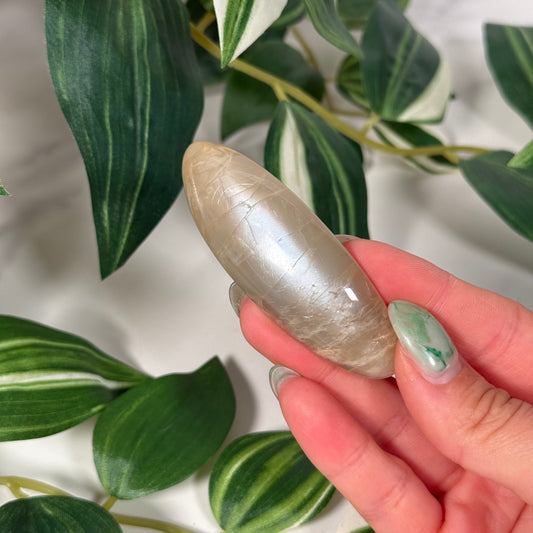 Green moonstone hair clip B