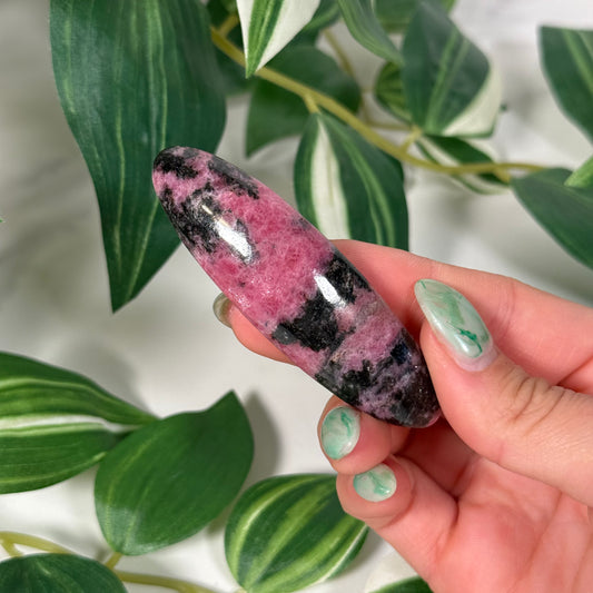 Rhodonite hair clip