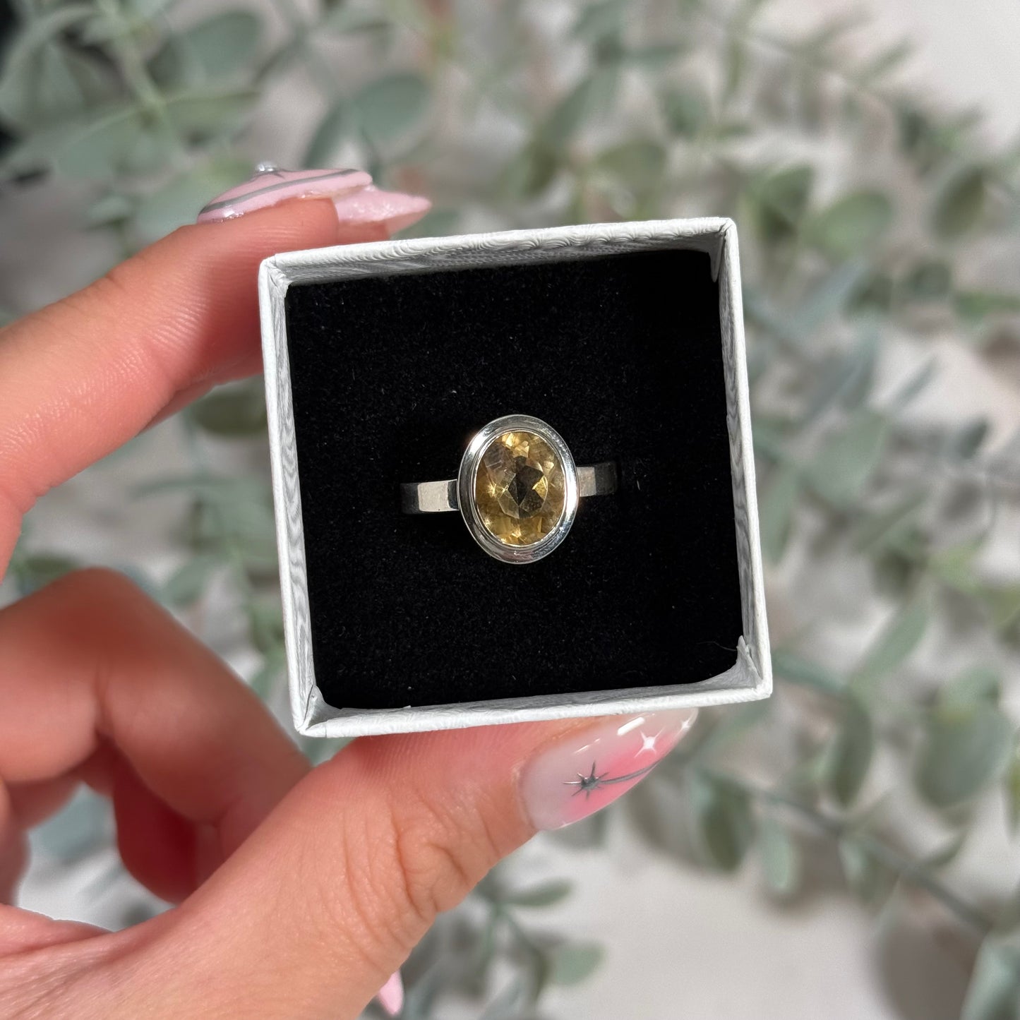 Size 9 citrine ring