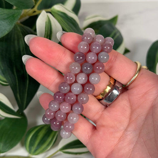 Lavender rose quartz bracelet 8mm