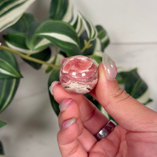 Rhodochrosite mini sphere