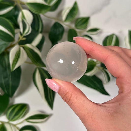 Star rose quartz sphere 14