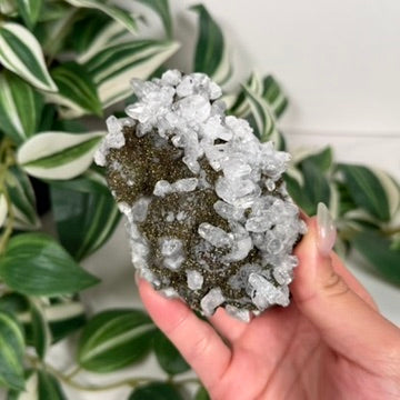Marcasite, calcite, quartz specimen