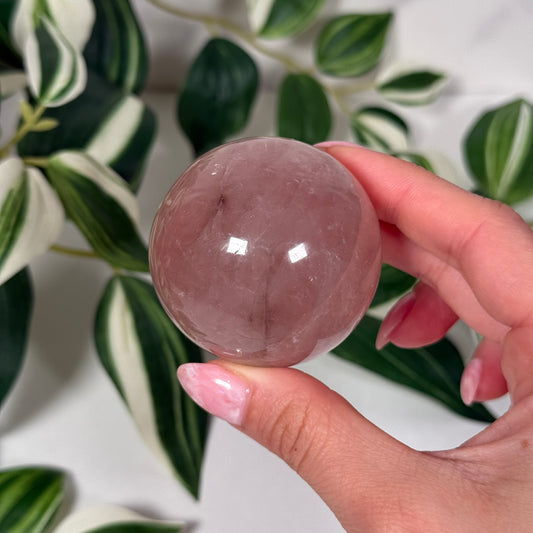 Star rose quartz sphere 23