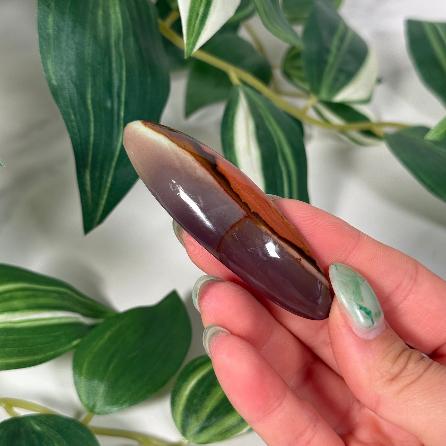 Polychrome jasper hair clip B