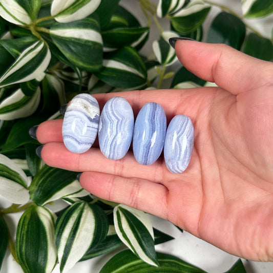 Blue lace agate shivas