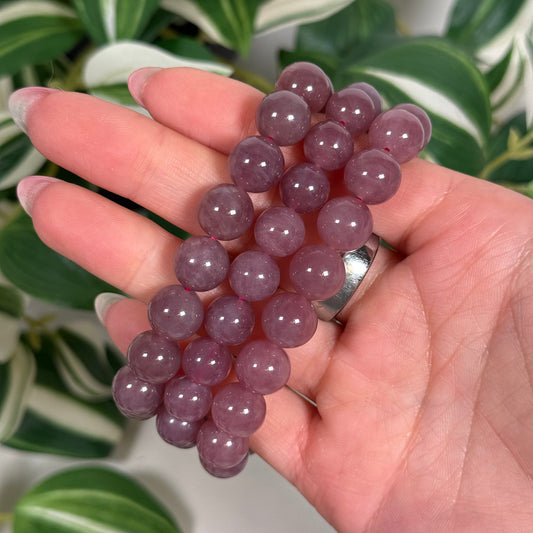 Lavender rose quartz bracelet 10mm