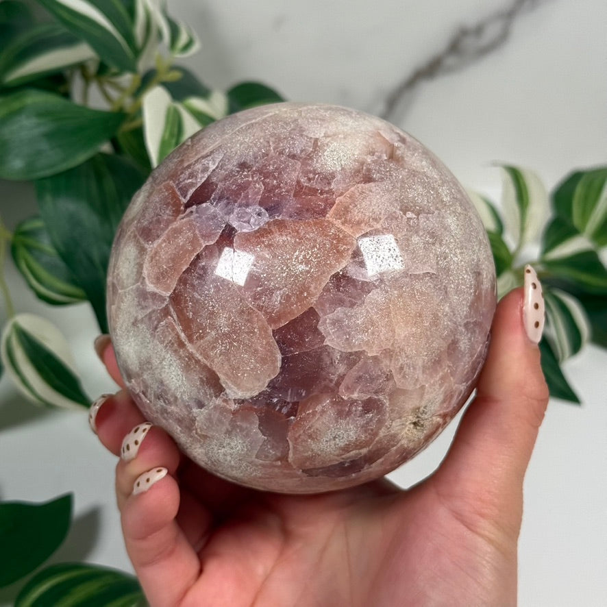 Pink amethyst x Amethyst sphere 372