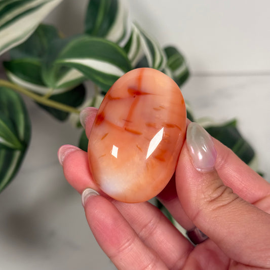 Carnelian palmstone 8