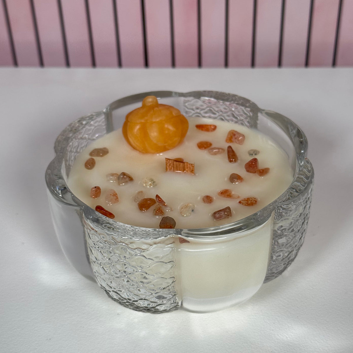 Pumpkin jar candle