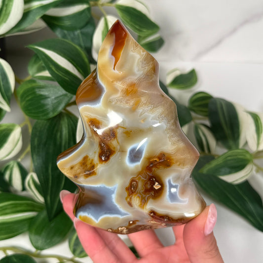 Carnelian agate flame 64