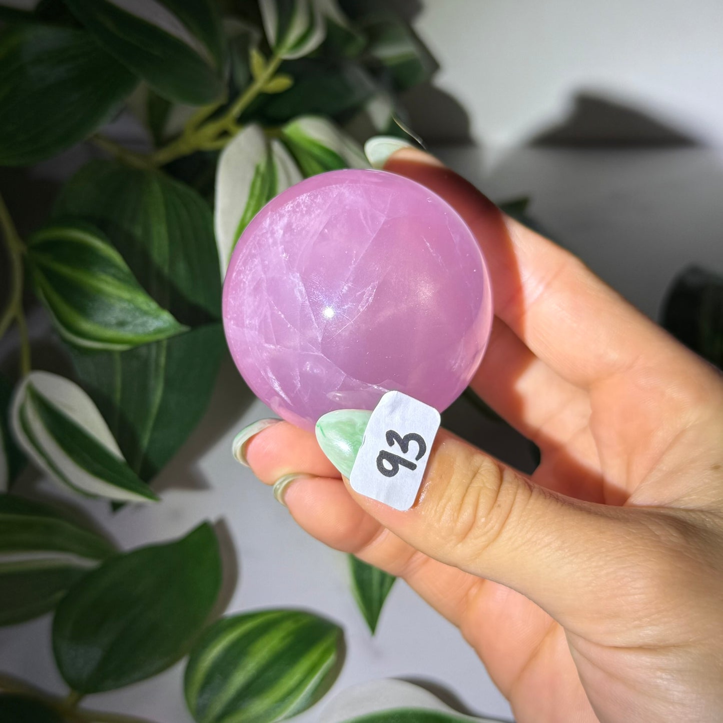 Star rose quartz sphere 93