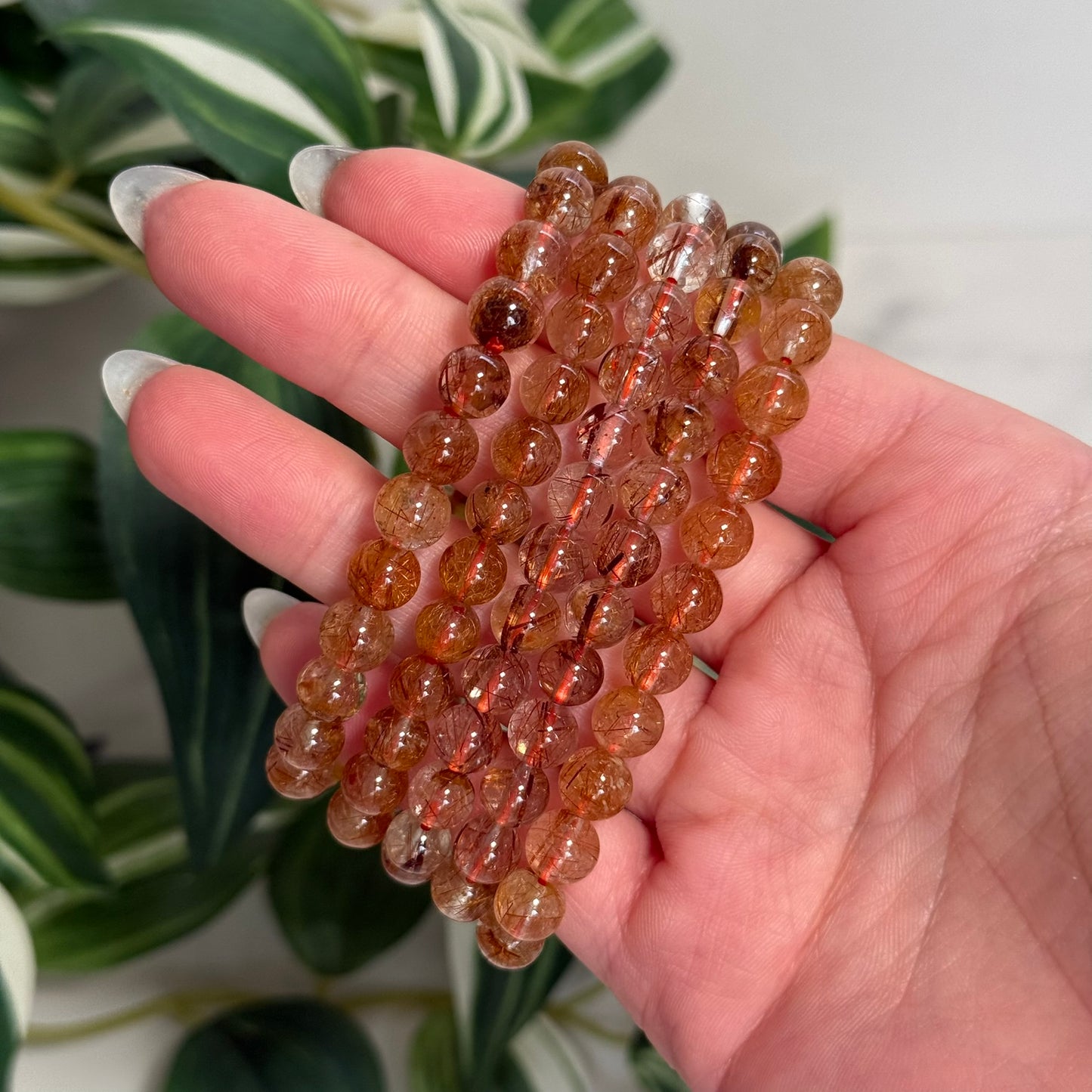 Copper rutile bracelet 7/8mm